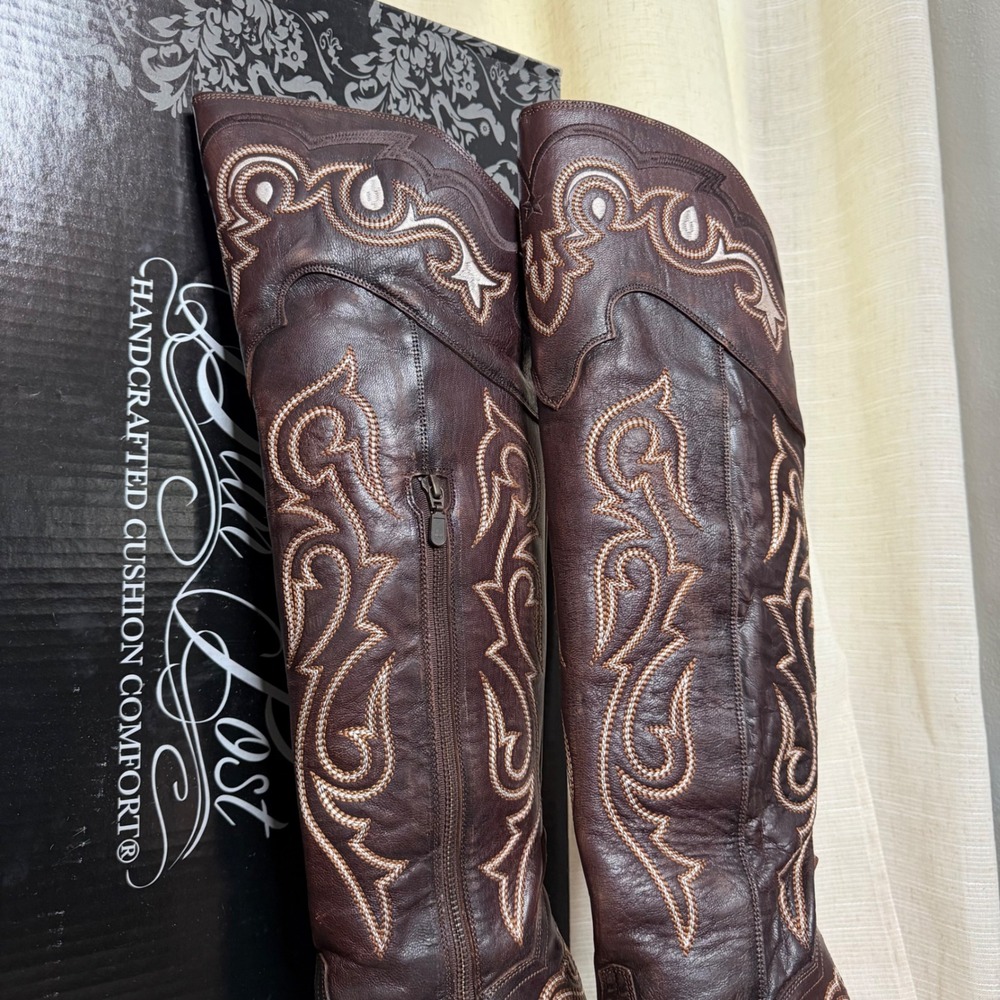NEW Dan Post Kommotion Leather Snip Toe Tall Boot DP4342 Women's Shoe Size 6 - Picture 4 of 11